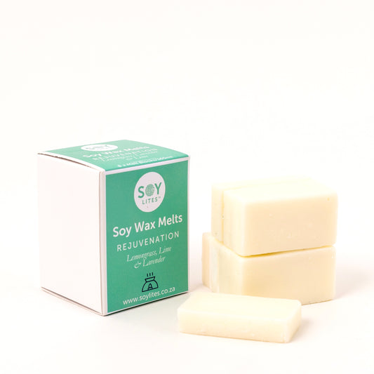 Sojawas smelt blokjes Rejuvenation - Lemongrass, Lavender en Lime. 80 uur