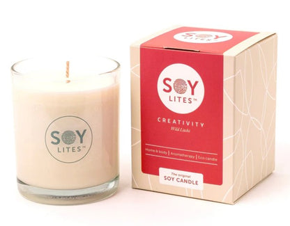 Soylites Soja home fragrance kaars Creativity met wilde Litchi. 55 uur