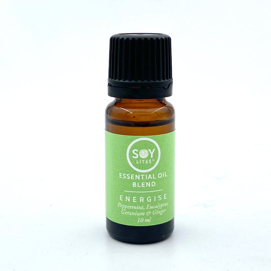 Aromatherapie olie, Energise; Spearmint, Peppermint, Eucalyptus, Geranium, Ginger. 10ml Pure essentiële olie