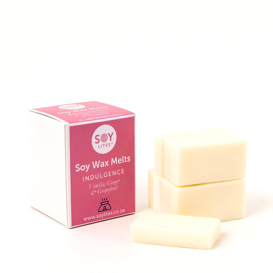 Sojawas smelt blokjes Indulgence - Vanilla, Grapefruit en Ginger. 80 uur