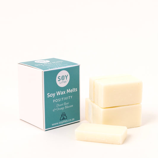 Sojawas smelt blokjes Positivity - Desert Rose, Orange Blossom. 80 uur