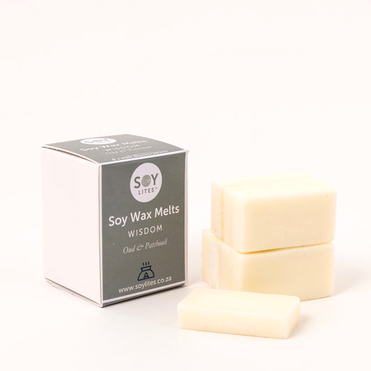 Sojawas smelt blokjes Wisdom - Oudh, Patchouli. 80 uur